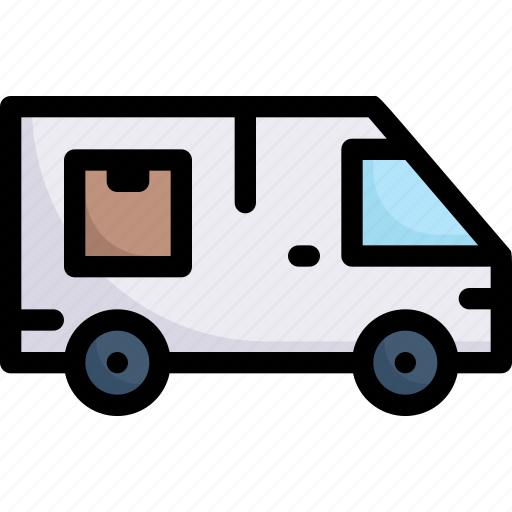 Car delivery, cargo, delivery, delivery truck, logistics, package, shipping icon - Download on Iconfinder