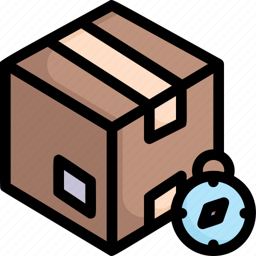 Box, compass, delivery, destination, logistics, package, shipping icon - Download on Iconfinder