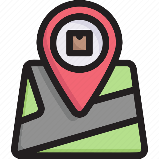 Delivery, direction, location, logistics, map delivery, package, shipping icon - Download on Iconfinder