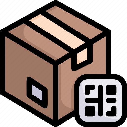 Box, delivery, logistics, package, qr code, scan, shipping icon - Download on Iconfinder