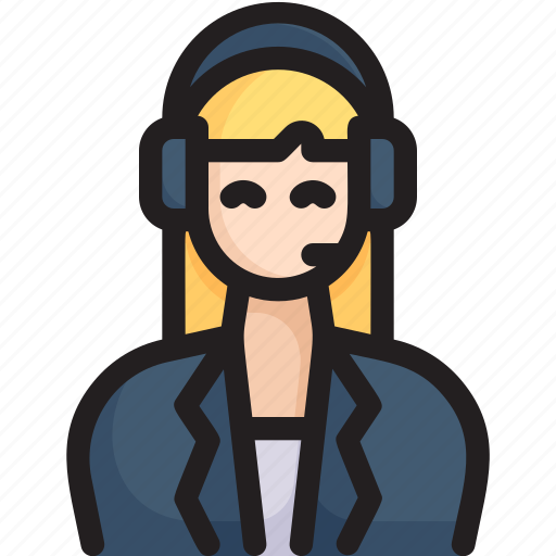 Call center, delivery, girl, logistics, package, shipping, support help icon - Download on Iconfinder