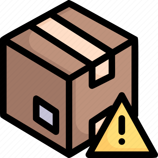 Delivery, fragile, important, logistics, package, shipping, warning sign in box icon - Download on Iconfinder