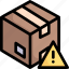 delivery, fragile, important, logistics, package, shipping, warning sign in box 