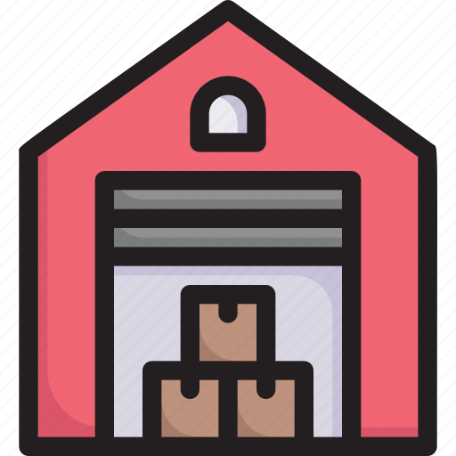 Delivery, house, logistics, package, shipping, storage, warehouse icon - Download on Iconfinder