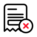 invoice, reject, cancel, e, commerce, payment