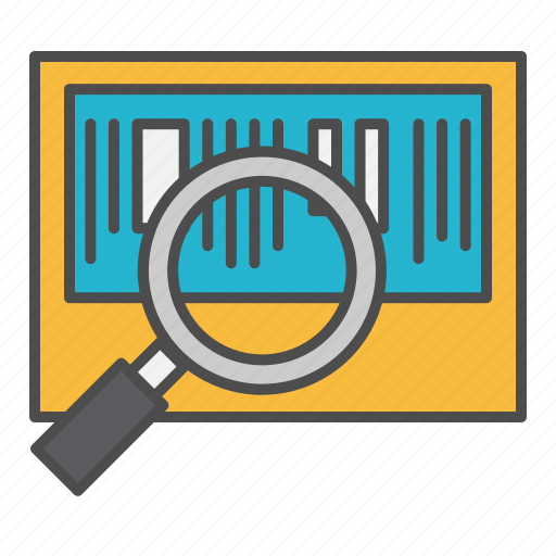 Barcode, looking glass, scanning, tracking icon - Download on Iconfinder