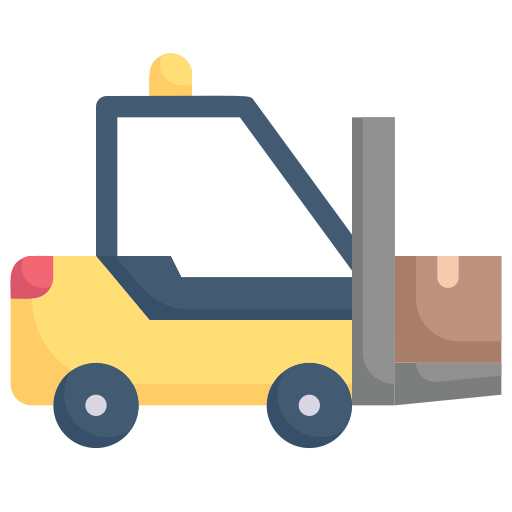 Delivery, forklift, logistics, package, shipping, vehicle, warehouse icon - Download on Iconfinder