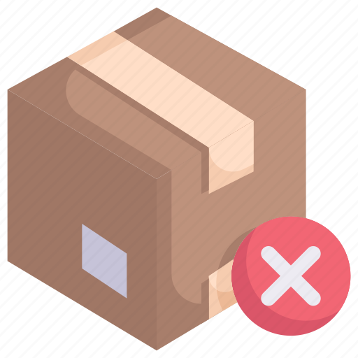 Box, delivery, logistics, package, rejected package, returned, shipping icon - Download on Iconfinder