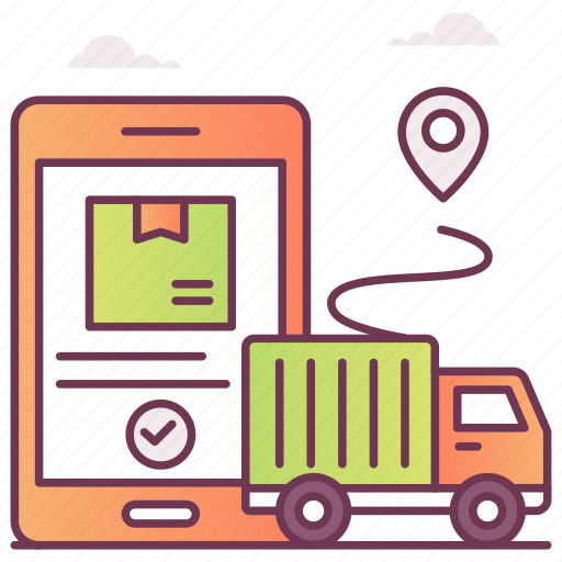 Car, delivery, location, pin, shipping, tracking icon - Download on Iconfinder