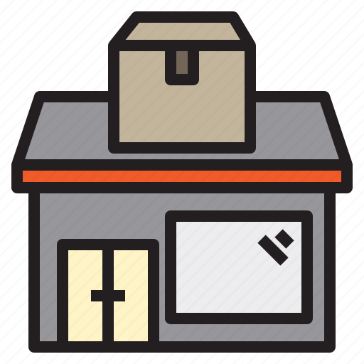 Commercial, factory, goods, logistic, office, store, warehouse icon - Download on Iconfinder