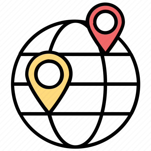 Delivery location, global access, global location, global map, gps icon - Download on Iconfinder