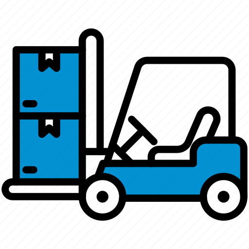 Forklift, logistic, package, warehouse, storage icon - Download on Iconfinder