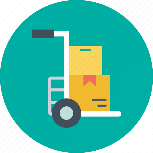 Box, cart, package, parcel, trolley icon - Download on Iconfinder