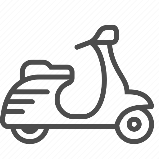 Delivery, moped, scooter, transportation, vehicle icon - Download on Iconfinder