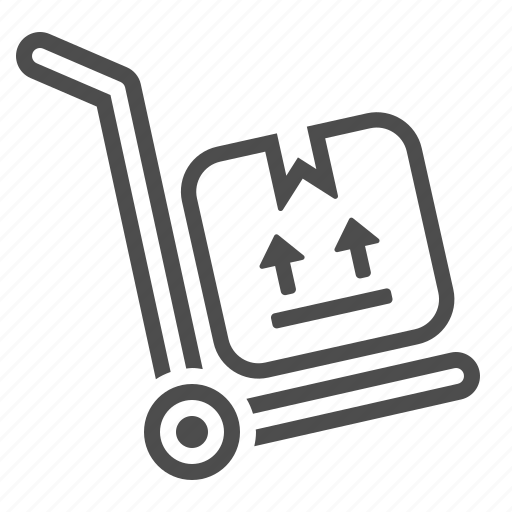 Box, crate, delivery, hand truck, handtruck, warehouse icon - Download on Iconfinder