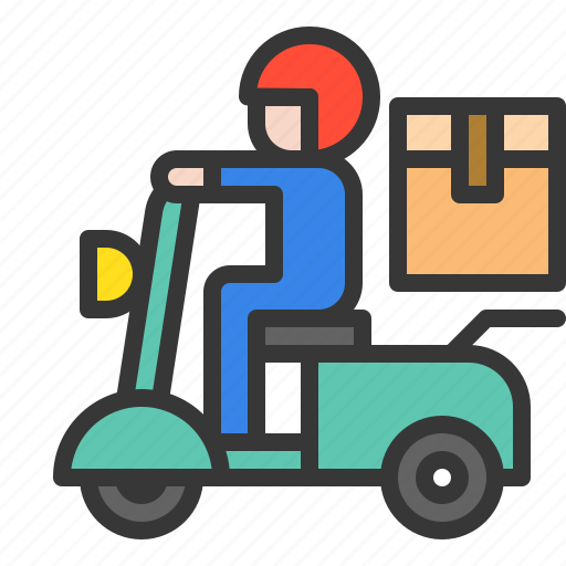 Delivery, logistic, motorcycle, shipping, transport, transportation icon - Download on Iconfinder
