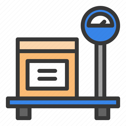 Delivery, logistic, shipping, transport, transportation, weighing machine, weight icon - Download on Iconfinder