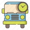 clock, delivery, scheduled, truck