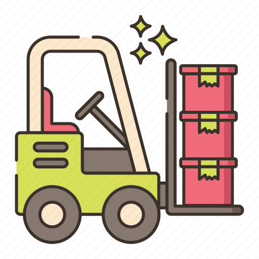 Forklift, storage, transportation, warehouse icon - Download on Iconfinder