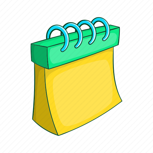 Blank, calendar, cartoon, date, note, notebook, spiral icon - Download on Iconfinder