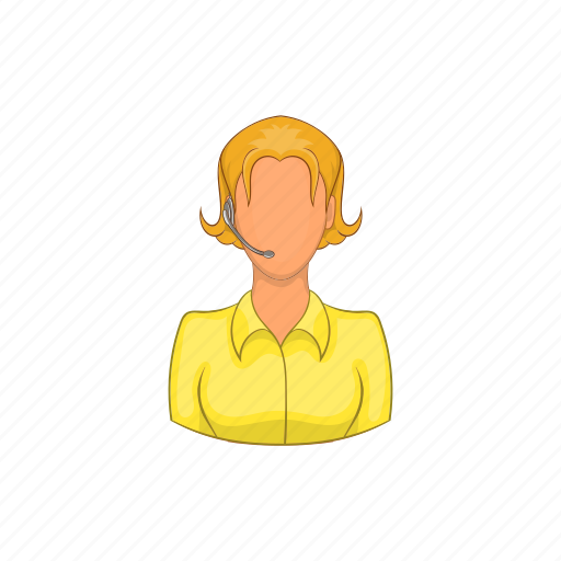 Call, cartoon, customer, helpdesk, operator, service, woman icon - Download on Iconfinder