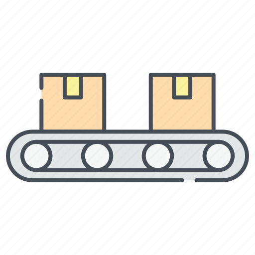 Conveyor, belt, electronics, technology, box icon - Download on Iconfinder