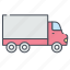 truck, vehicle, box, storage, delivery 