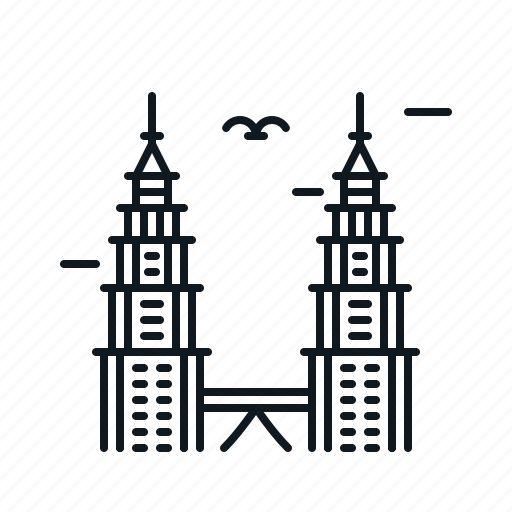 Building, landmark, malaysia, petronas, towers, twin icon - Download on Iconfinder