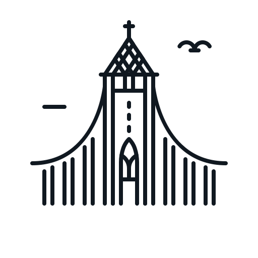 Building, hallgrimskirkja, iceland, landmark icon - Free download