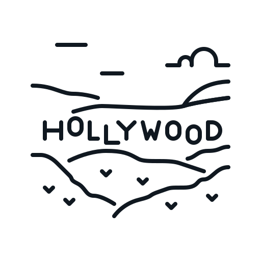 Hollywood, landmark, mountain, sign, usa icon - Free download