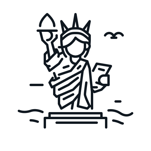 Landmark, liberty, statue, usa icon - Free download