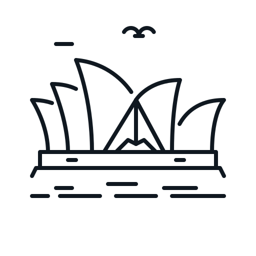 Australia, building, house, landmark, melbourne, opera, sydney icon - Free download