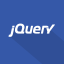 front-end, javascript, jquery, js, library, long shadow, web, web technology, blue 