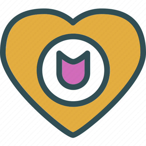 Heart, love, romance, shield icon - Download on Iconfinder