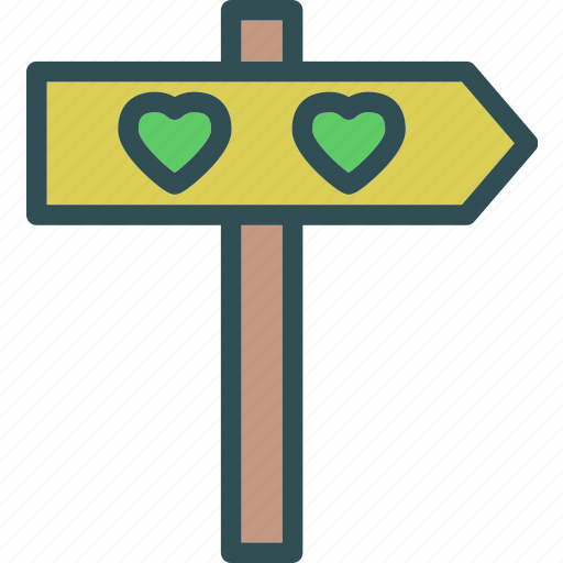Direction, heart, love, romance icon - Download on Iconfinder