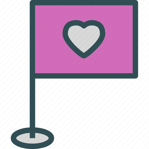 Flag, heart, love, romance icon - Download on Iconfinder