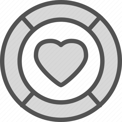 Coin, heart, love, romance icon - Download on Iconfinder