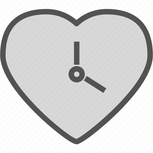 Clock, heart, love, romance icon - Download on Iconfinder