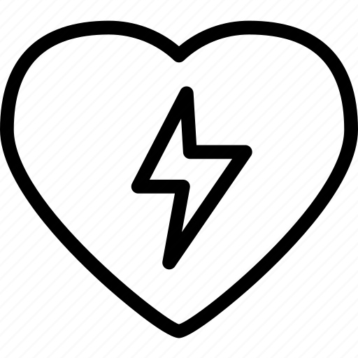 Heart, lightingbolt, love, romance icon - Download on Iconfinder