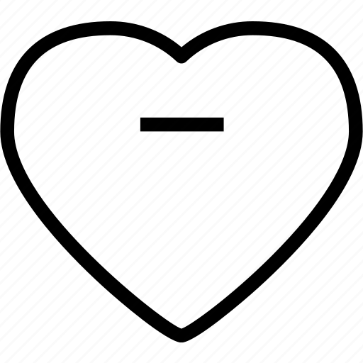 Heart, love, minus, romance icon - Download on Iconfinder