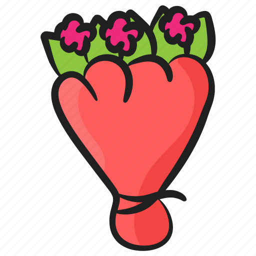 Bouquet, flower bouquet, flower bunch, nosegay, rose bouquet icon - Download on Iconfinder