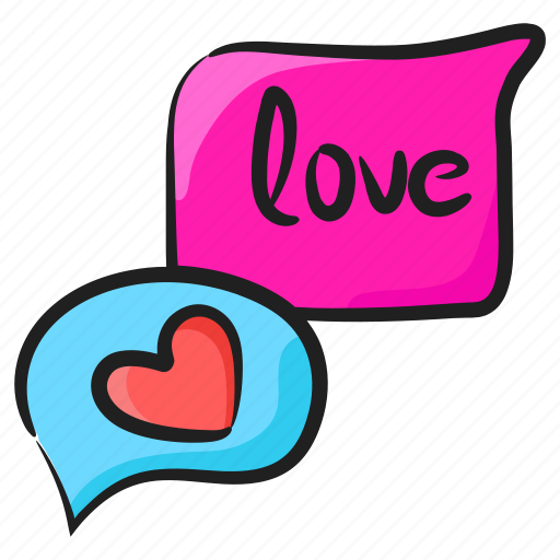 Favorite chat, love chat, love communication, romantic chat, speech bubble icon - Download on Iconfinder