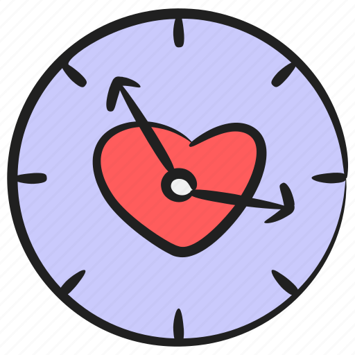 Date time, love time, romantic time, timekeeper, timepiece, timer, wall clock icon - Download on Iconfinder