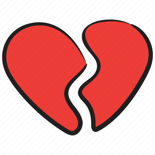 Breakup, broken heart, broken relationship, cupid, injured heart, shattered heart icon - Download on Iconfinder