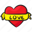 decorative heart, heart banner, heart design, heart gift, heart ribbon 