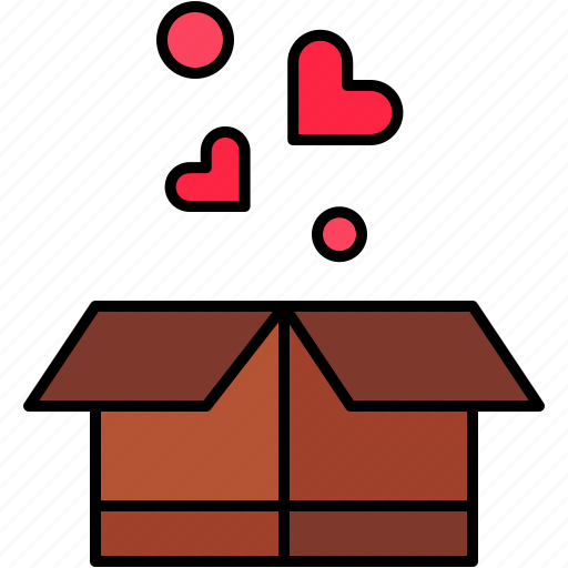Box, gift, heart, love, package icon - Download on Iconfinder