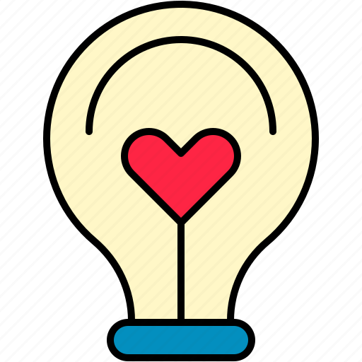 Bulb, heart, idea, like, love icon - Download on Iconfinder