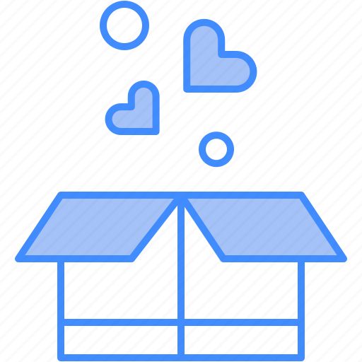 Box, gift, heart, love, package icon - Download on Iconfinder