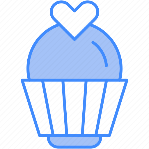 Bread, cake, cup, food, heart, love icon - Download on Iconfinder