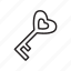 key, love, heart, lock, open 